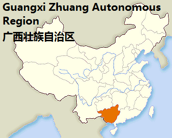 guangxi zhuang autonomous region map